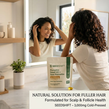 SEEDSHIFT – Hair Restore | Natural DHT Blocking Pumpkin Seed Oil + Saw Palmetto