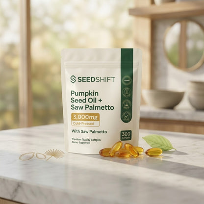 SEEDSHIFT – Hair Restore | Natural DHT Blocking Pumpkin Seed Oil + Saw Palmetto